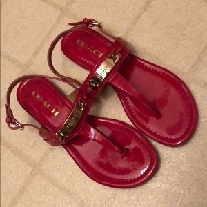 Coach flats sandals: size 6.5